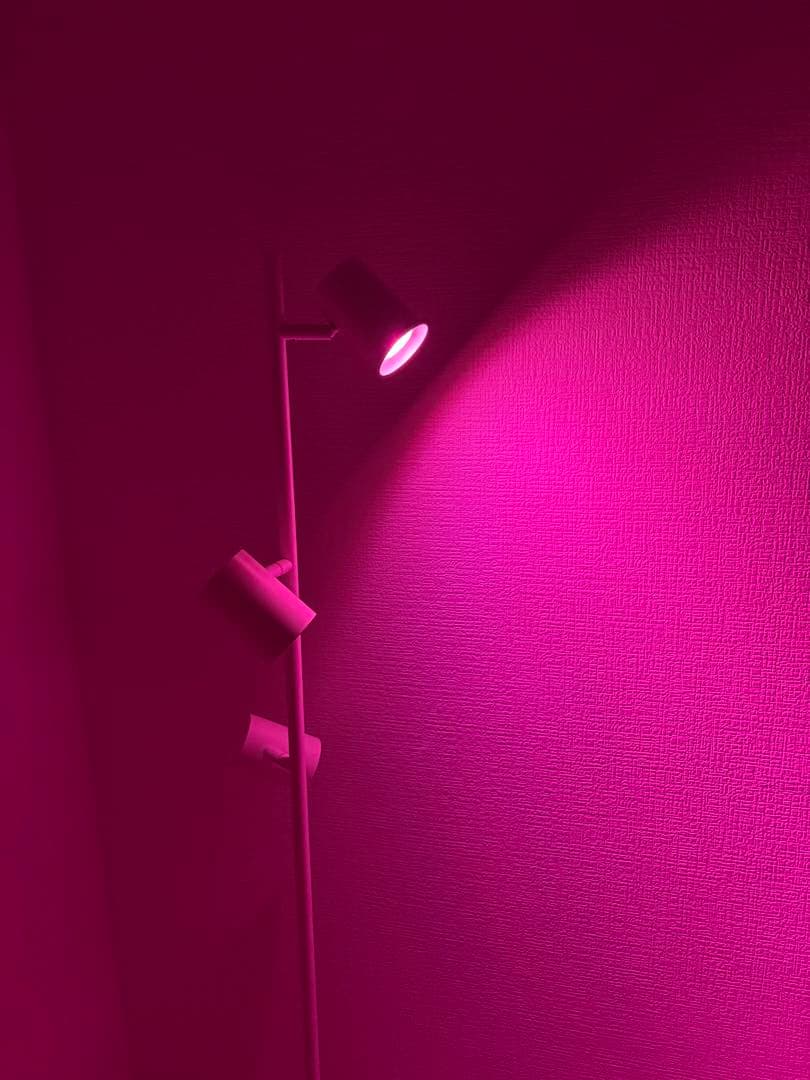 【美品】IKEA NYMÅNE ニーモーネ フロアランプ　ホワイト　LED電球