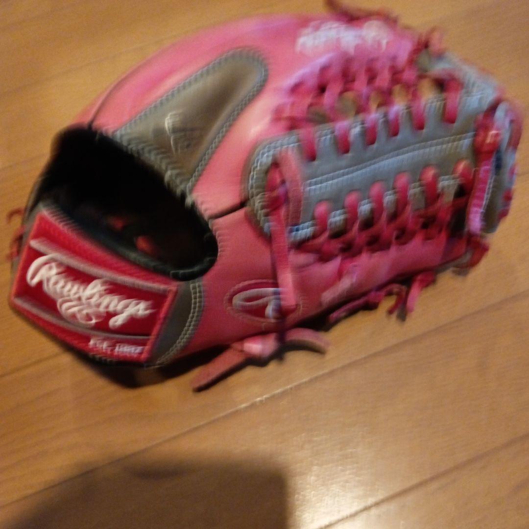 Rawlings 硬式グローブ内野手用 レッド&グレーツートンカラー　サード用