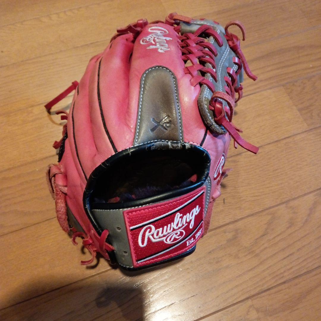 Rawlings 硬式グローブ内野手用 レッド&グレーツートンカラー　サード用