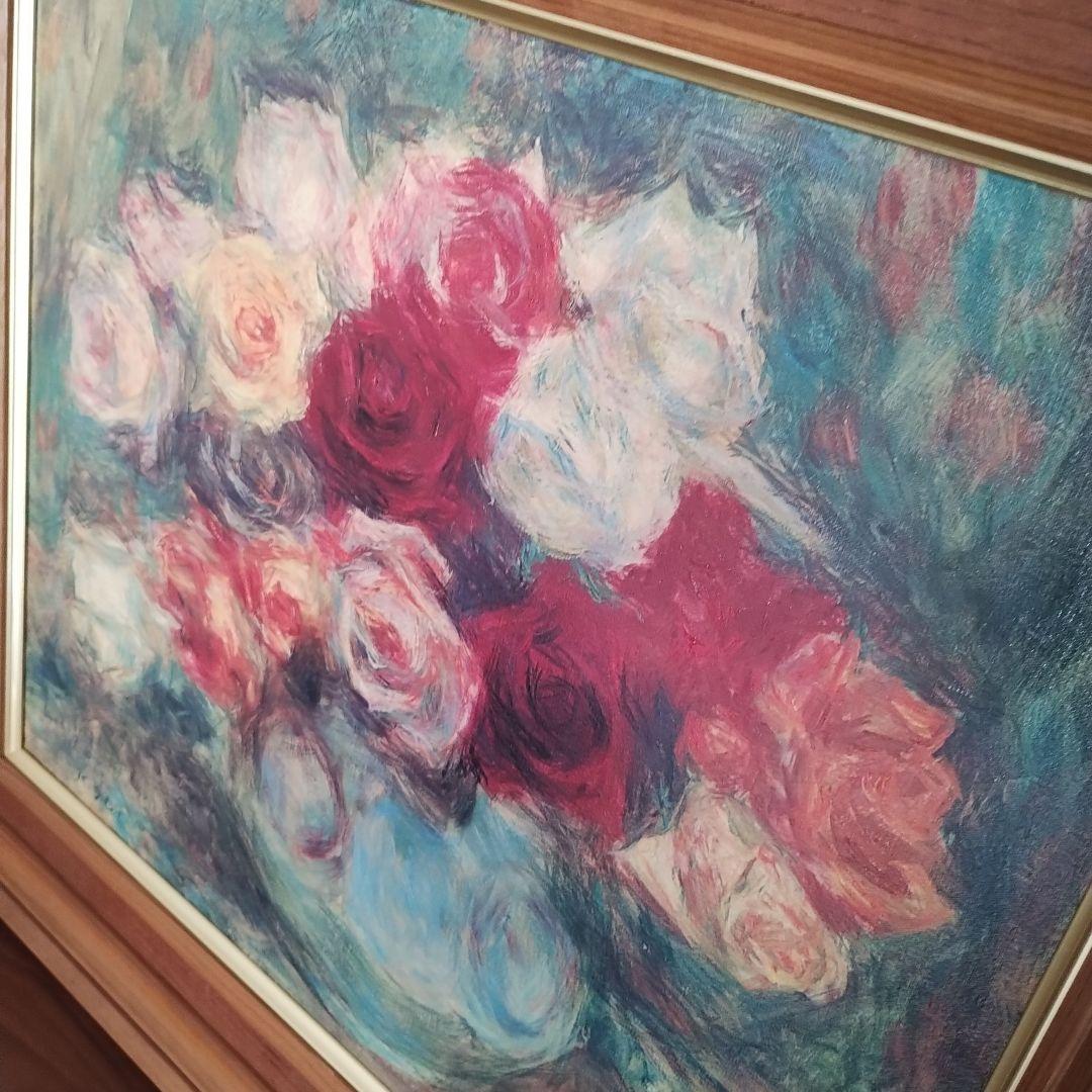 伊藤清永複製油彩画 バラ