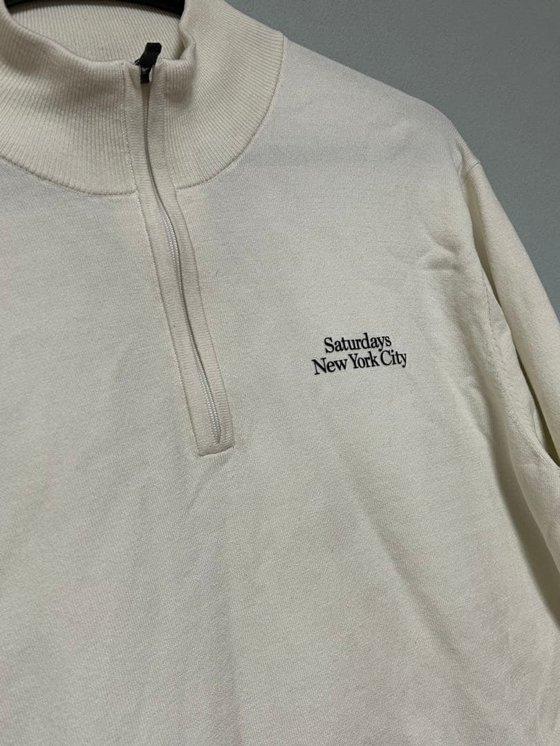美品 サタデーズ ニューヨーク Knitted Half Zip LS Mock