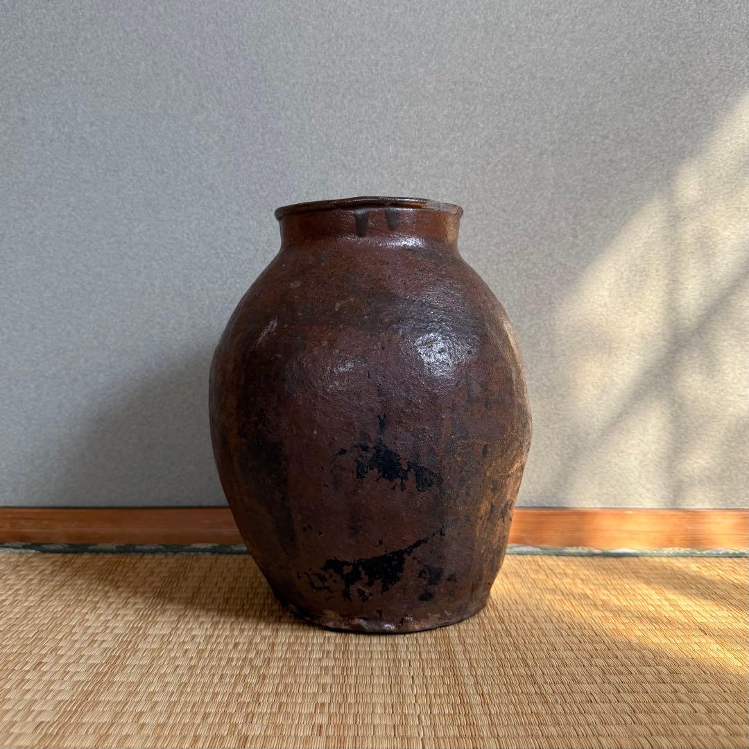 古越前 壺 種壺 桃山時代 施釉 窯印 古備前 古常滑 古丹波 古美術 骨董
