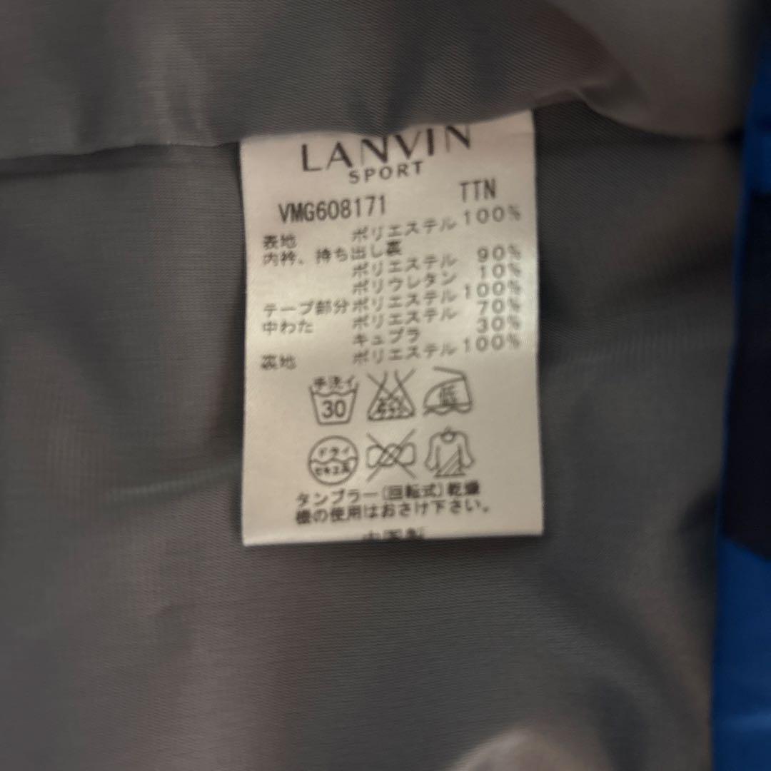 LANVIN SPORT ゴルフ メンズ中綿 ジャケット ブルー ✖︎ネイビー