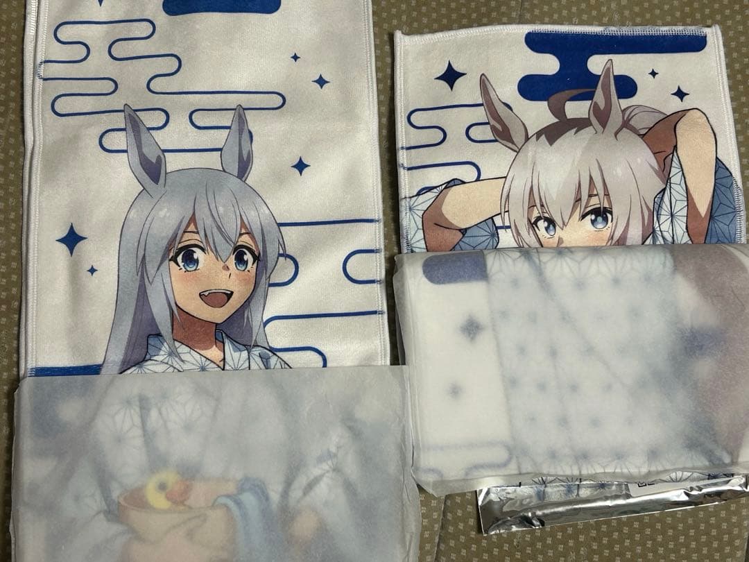 ウマ娘　シンデレラグレイ　極楽湯　コラボ　マフラータオル　オグリキャップ