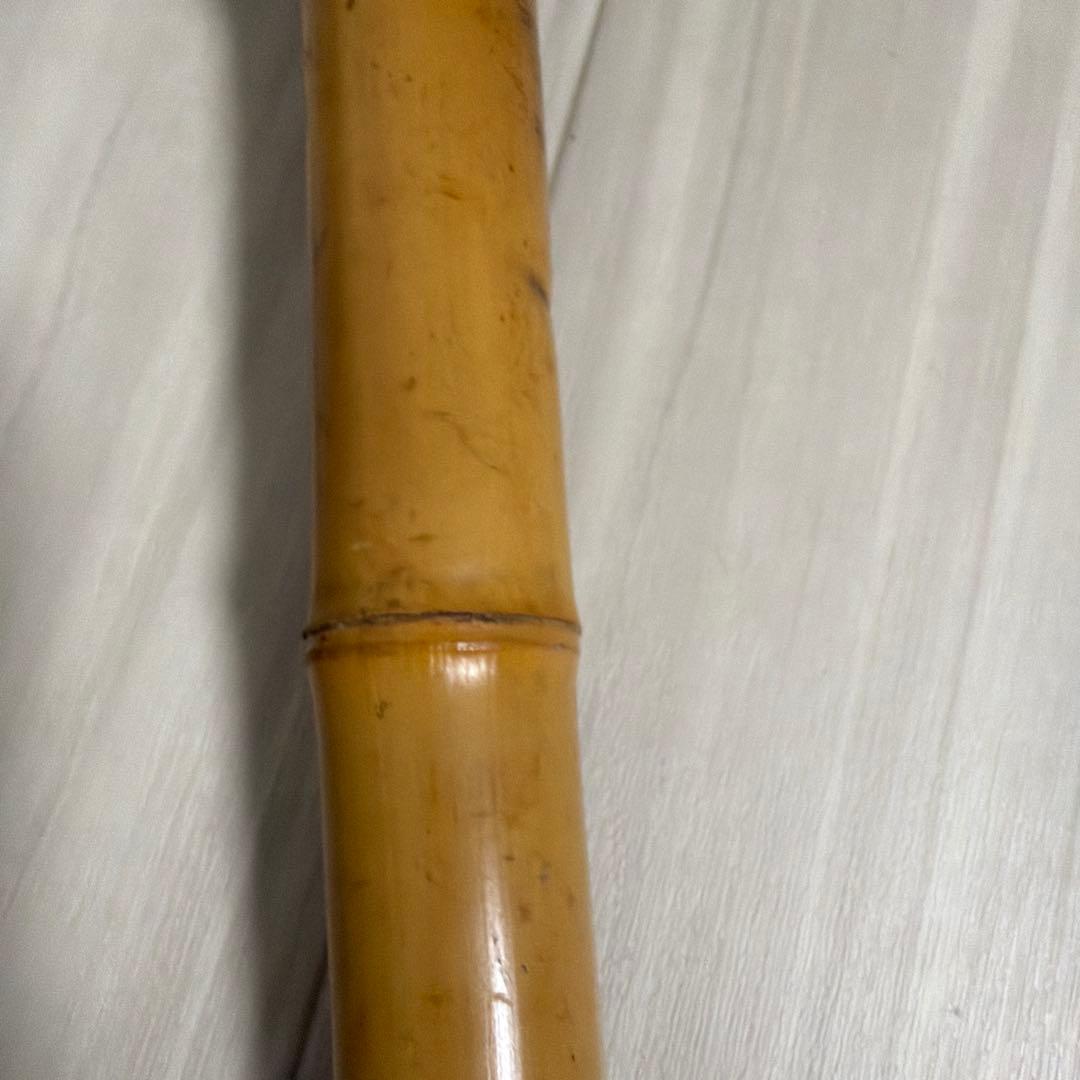 尺八本体 竹製 松風刻印 約54.5cm 幅　真ん中　3.5cm 笛　中古