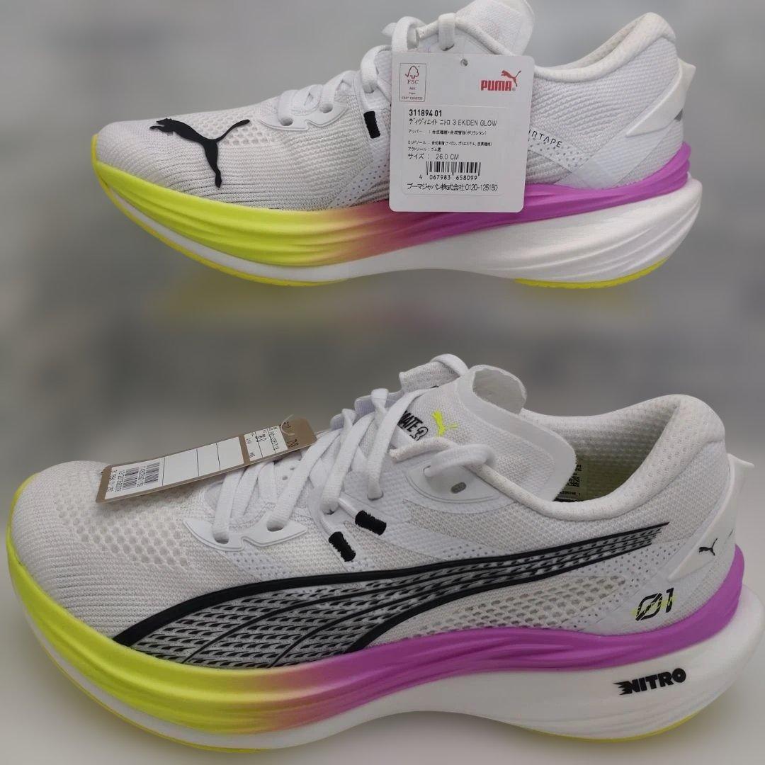 【極美品】ヴェロシティ ニトロ3 EKIDEN グロー ランニングシューズ