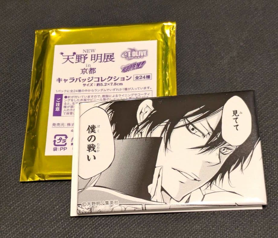 家庭教師ヒットマンREBORN　天野明展　雲雀恭弥　スクエア缶バッジ