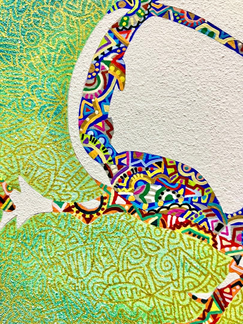 原画　虫　昆虫　動物画　絵画　アクリル画　現代アート　細密画　一点物
