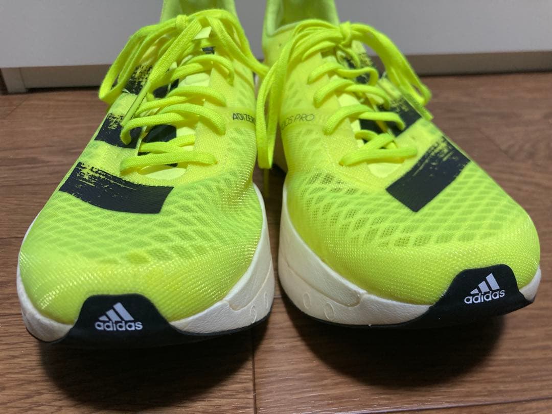 アディダス　アディゼロ　アディオスプロ初代　ソーラーイエロー　26.0極美品