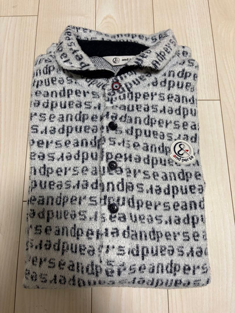 and per se ホワイトネイビー　ポロシャツ Mサイズ