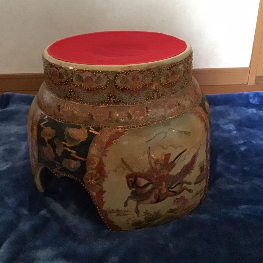 引き取り専用　薩摩焼 大花瓶　武士戦図