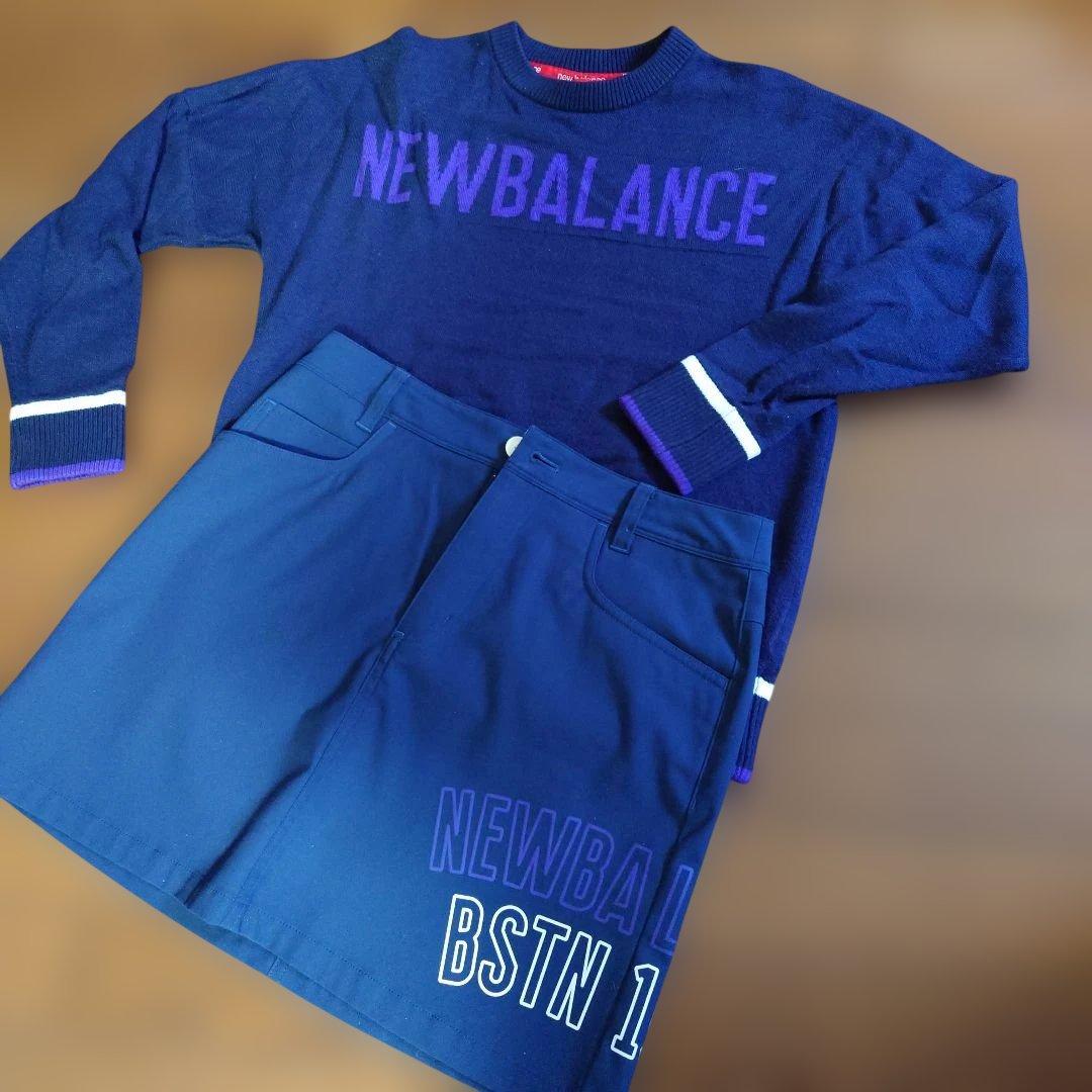 NEW BALANCE セーターとスカートセット ネイビー
