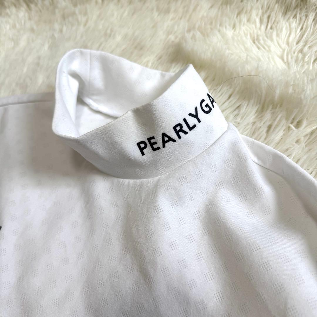 【極美品】パーリーゲイツ　ロゴ　長袖　ハイネック　シャツ　XL ホワイト