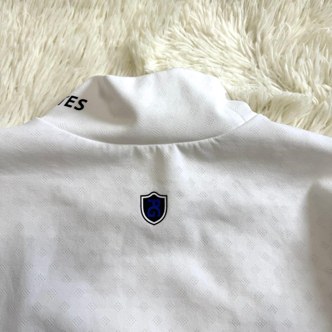 【極美品】パーリーゲイツ　ロゴ　長袖　ハイネック　シャツ　XL ホワイト