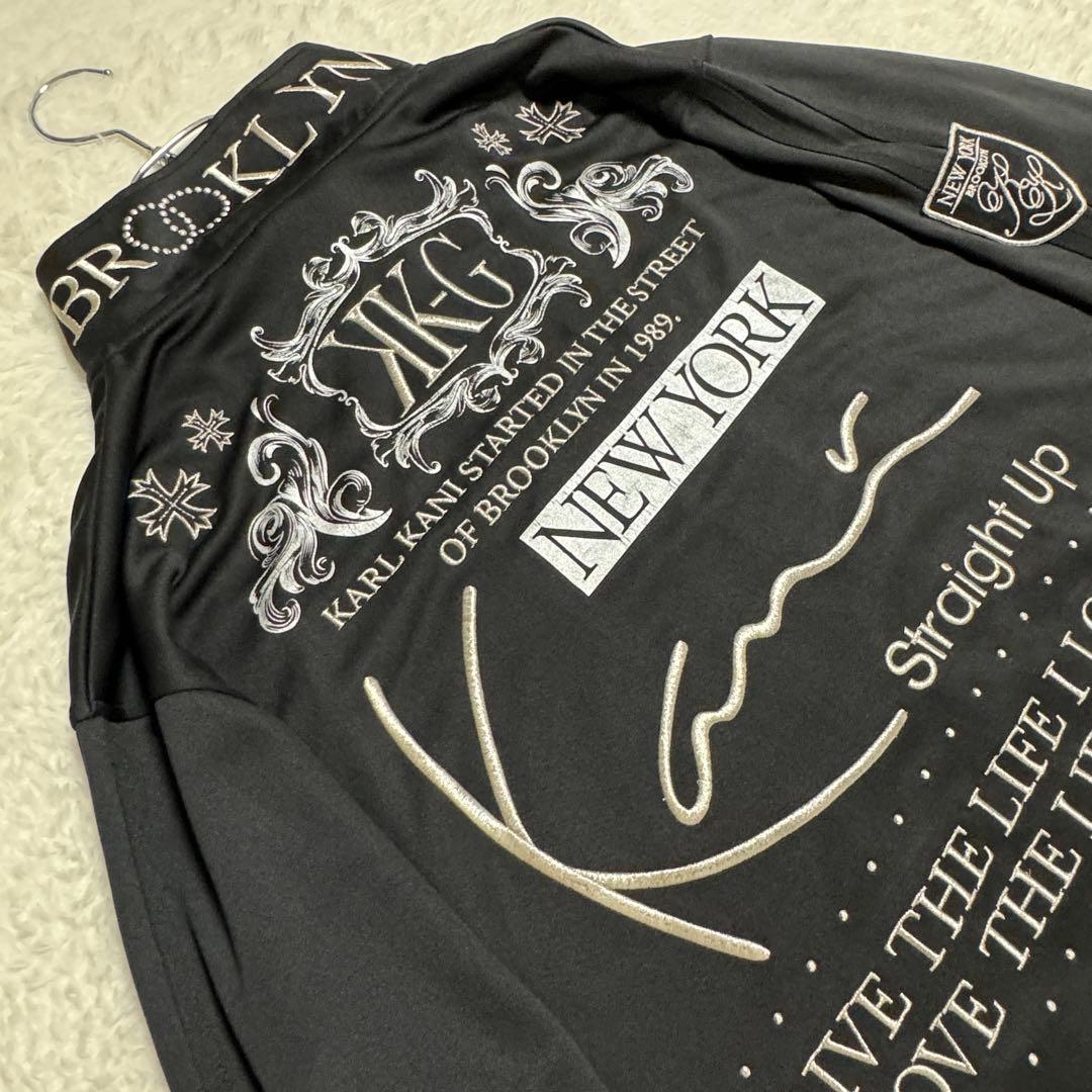 Karl Kani｛カールカナイ｝ストレッチジャケット 英文字刺繍ゴルフ XXL