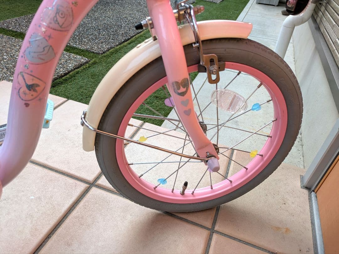アイデス プリンセス ゆめラブ 16インチ 子供用 自転車 補助輪付き