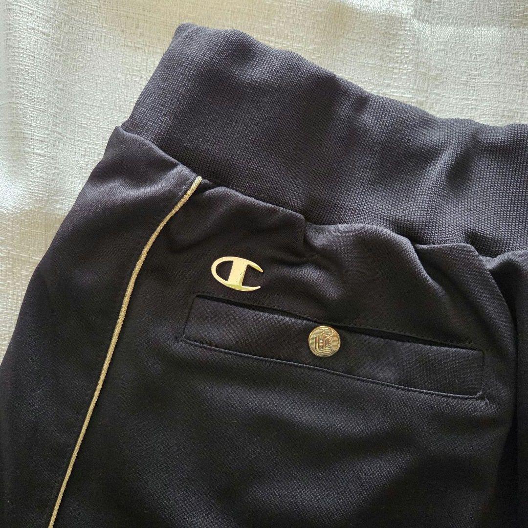 Champion チャンピオン×ドレスキャンプ セットアップジャージ 黒×金 L