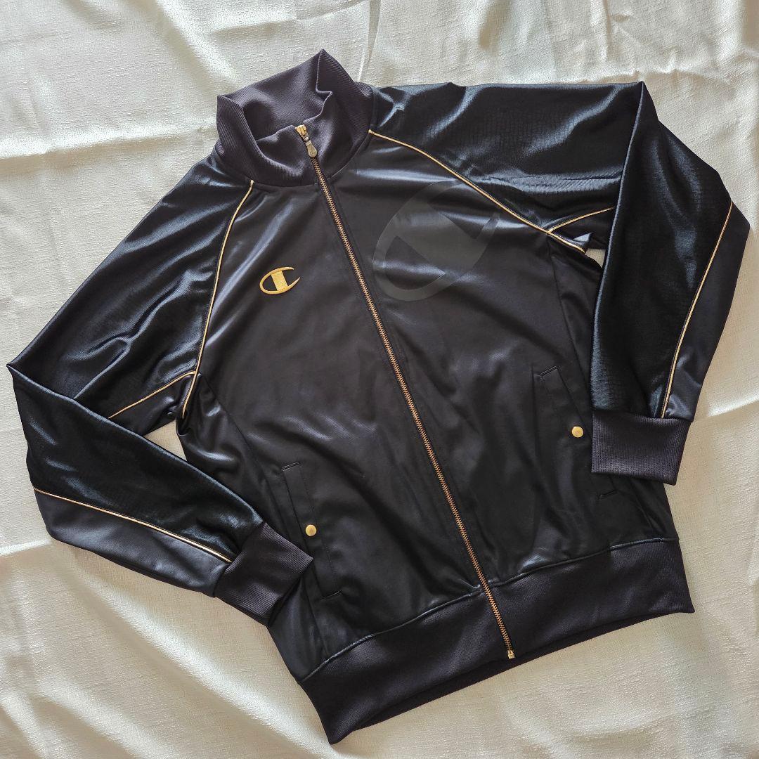 Champion チャンピオン×ドレスキャンプ セットアップジャージ 黒×金 L