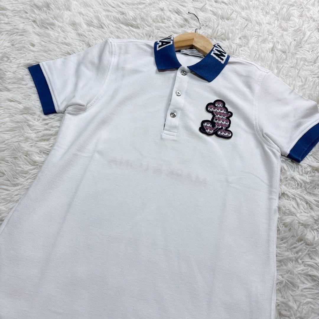MARK & LONA 　ディズニーコラボ　スカル刺繍ポロシャツ　Sサイズ