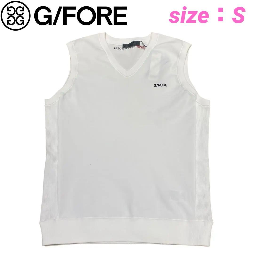 【未使用】定価2.8万円G/FORE ホワイト Vネック ノースリーブベスト