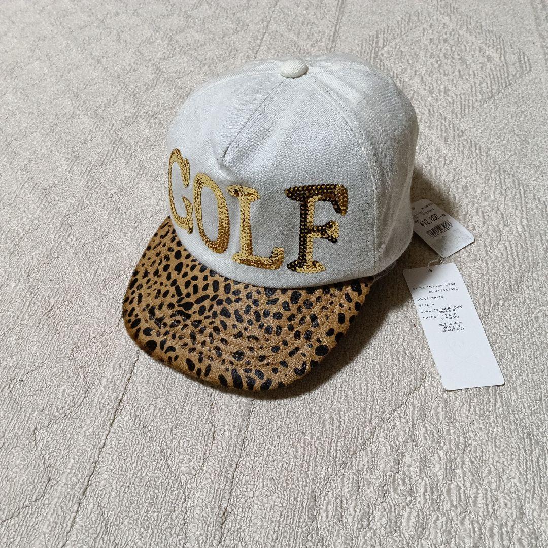 MARK＆LONA GOLF ヒョウ柄つば キャップ Sサイズ
