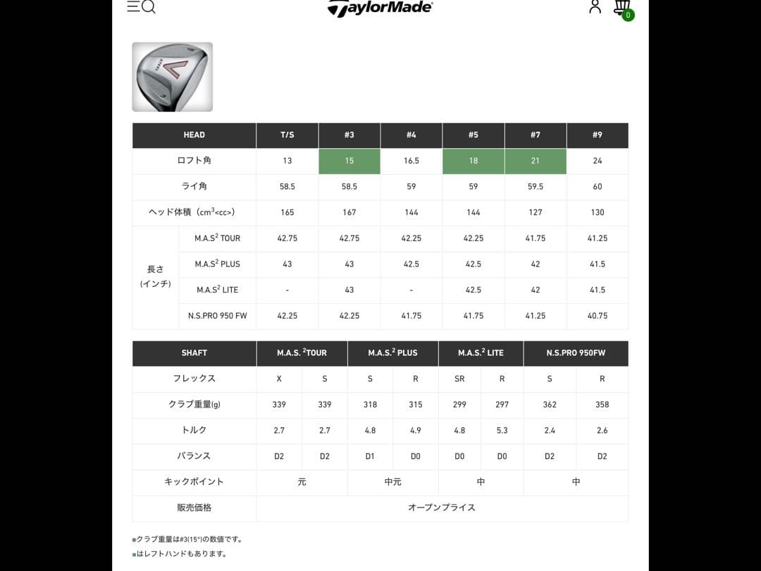 初代V STEEL (PLUS Sシャフト) 3、5、7の3本セット
