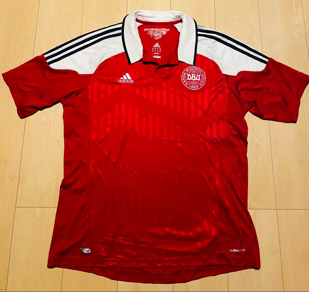 adidasアディダス サッカーデンマーク代表 ユニフォーム ゲームシャツ
