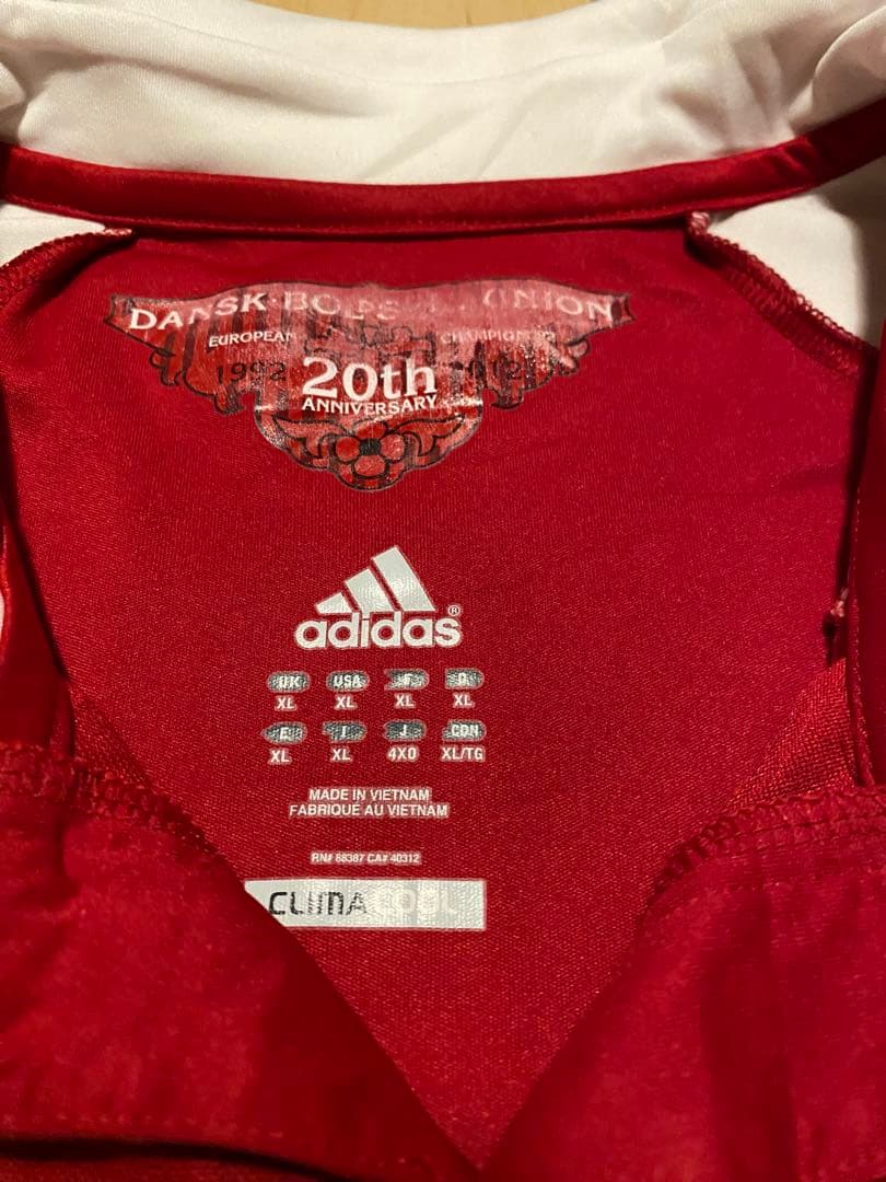 adidasアディダス サッカーデンマーク代表 ユニフォーム ゲームシャツ