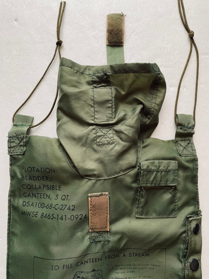 ベトナム戦争 5QT フロート キャンティーン・カバー フロテーション.ブラダー