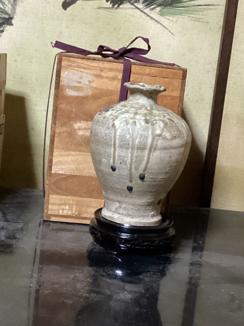古美術　古瀬戸壺　出土品　　　　高さ約21cm