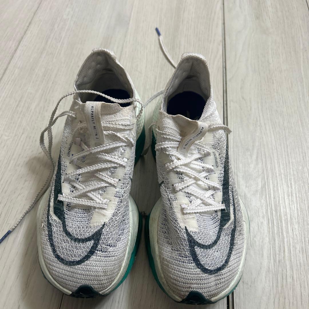 ハナダベースNike アルファフライ2 22.0センチホワイト/グリーン