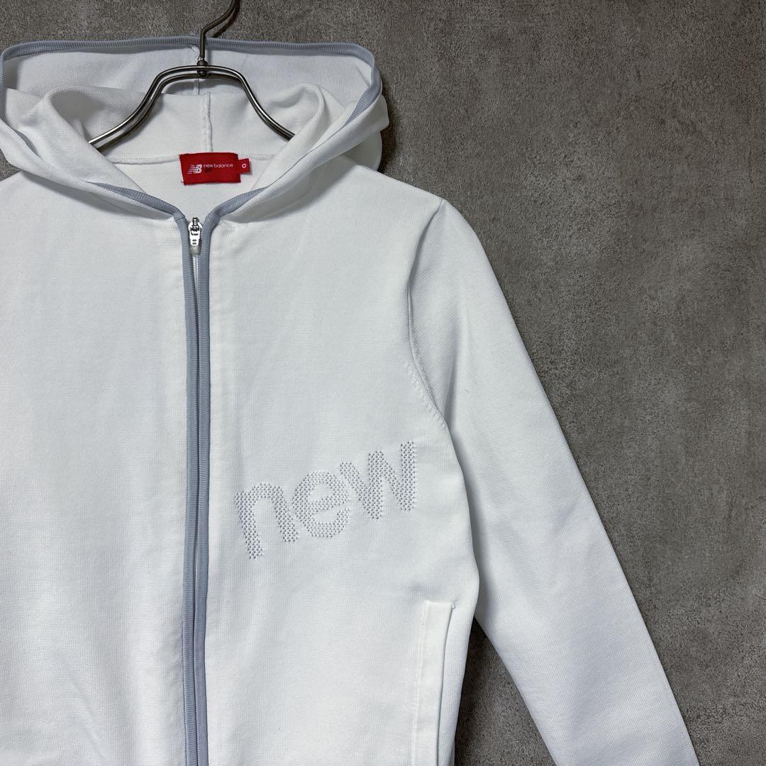 New Balance Golf ニューバランス ロゴ ジップパーカー 白 0