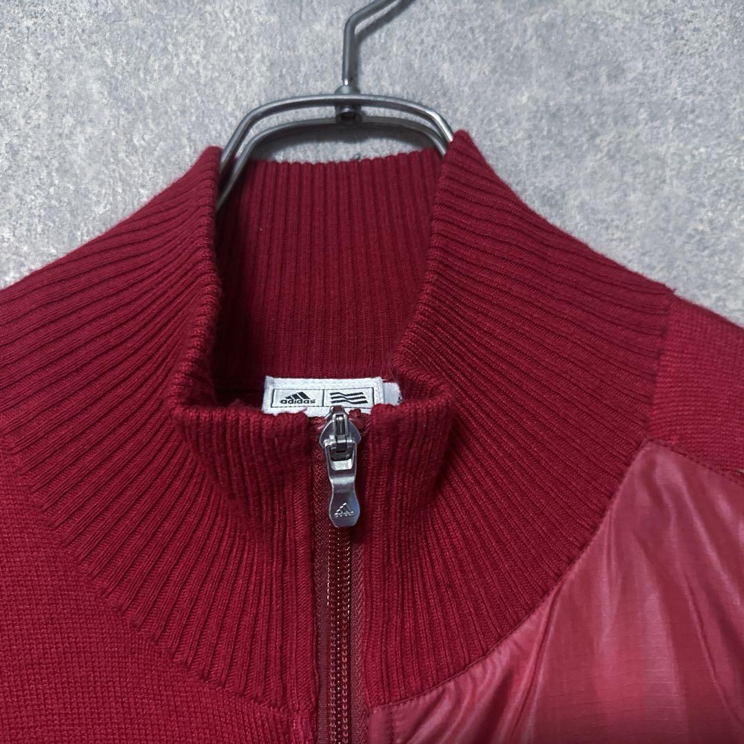 adidas golf アディダスゴルフ ジップ ニット ジャケット L レッド