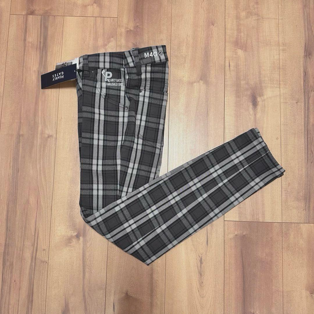 チェック　ロングパンツ　レディース　ゴルフウェア　春秋　サイズXS 新品タグ付き