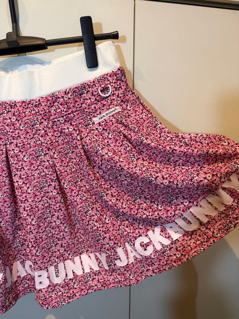 Jack Bunny プリーツスカート サイズ0 ピンク 花柄 新品