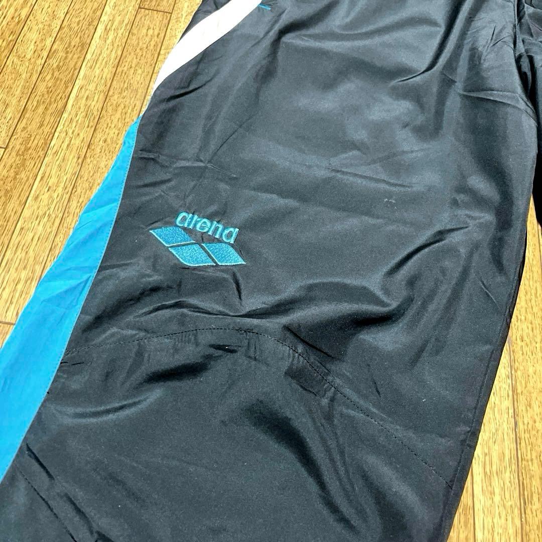 アリーナ 美品 ズボン パンツ ジャージ メッシュ 水泳 競泳 O 黒
