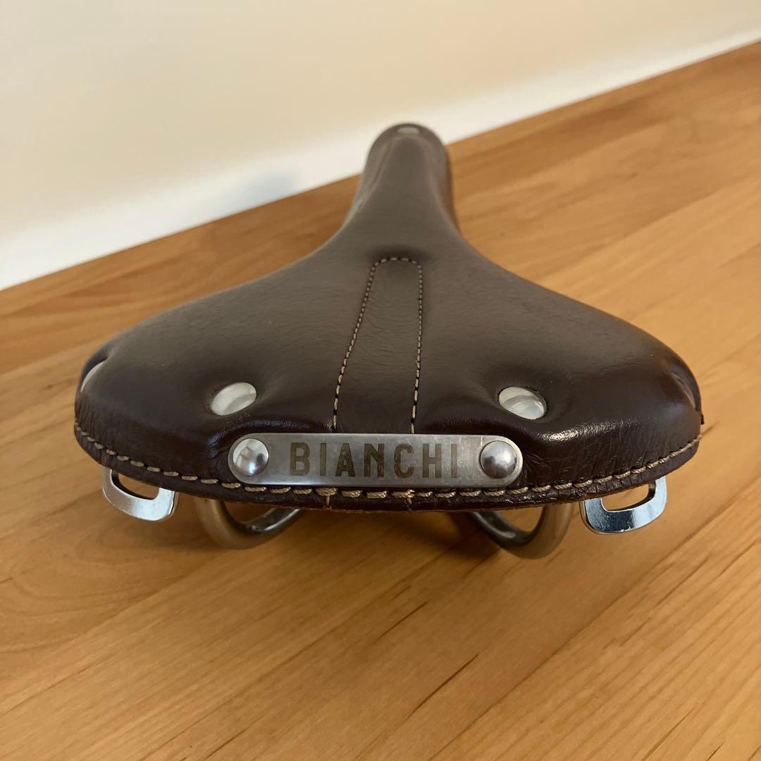 Bianchi ビアンキ ミニベロ 純正 レザー サドル