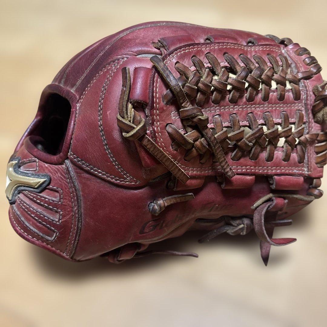 Mizuno 赤 レザー 野球グローブ