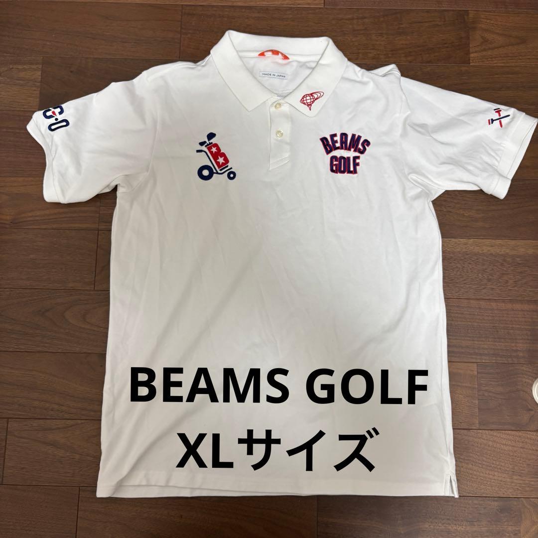BEAMS GOLF ORANGE LABEL ロゴ刺繍　ポロシャツ