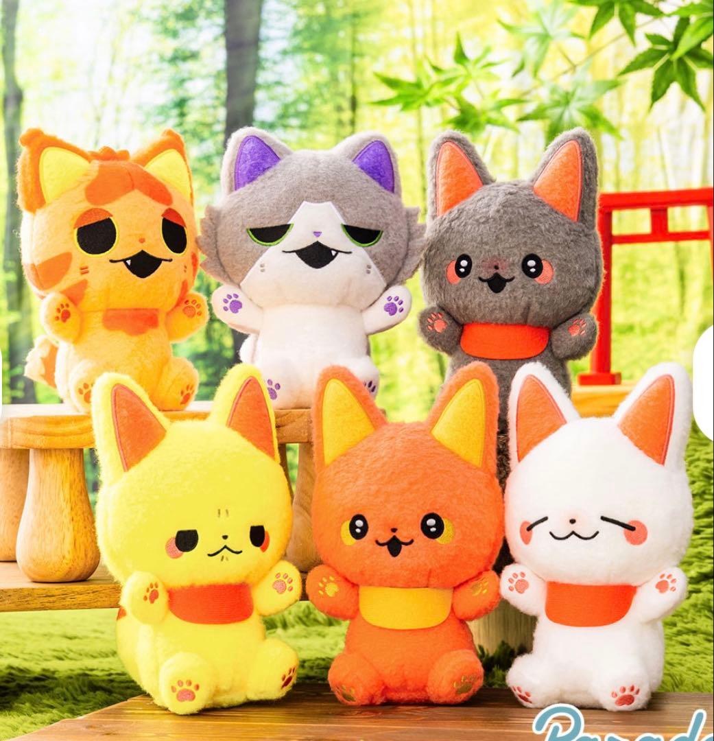 かみさまキツネとサラリーマン しーぷわぬいぐるみ　全6種セット