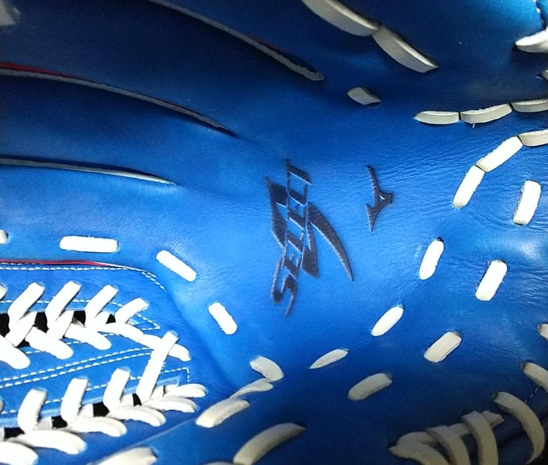 MIZUNO SELECT9 軟式オールラウンド用グローブ 青赤