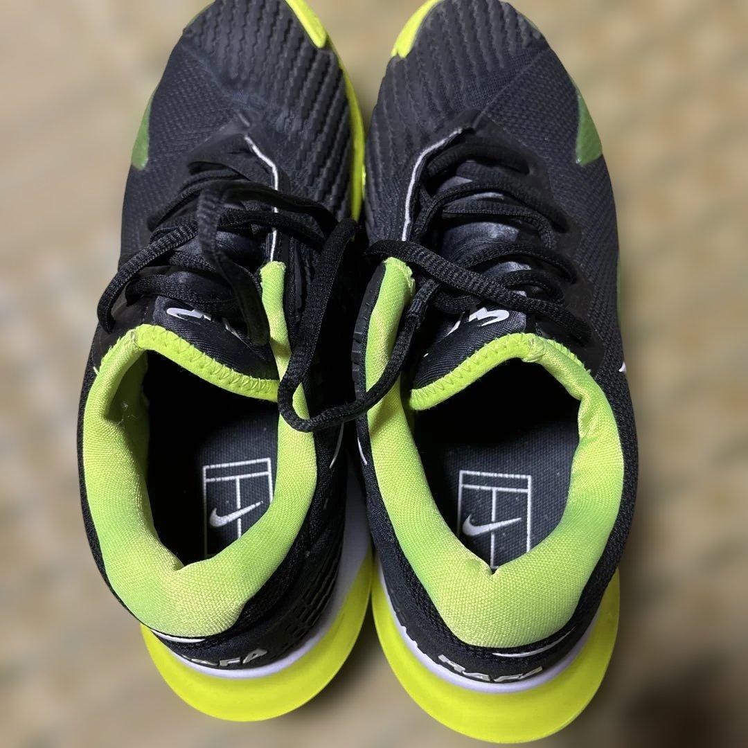 ファイナルズ【ナダル】Nike テニスシューズ ブラック/ライム　25cm