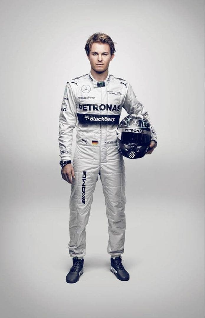 （美品）メルセデスF1 ニコロズベルグ直筆サイン入り1/2ヘルメット