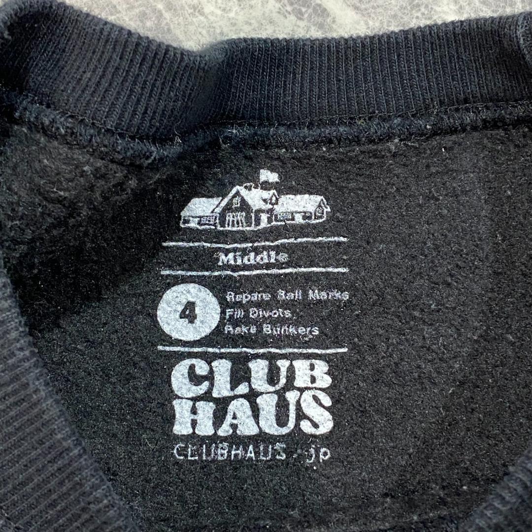 CLUBHAUS クラブ ハウス スウェット トレーナー ブラック M ゴルフ