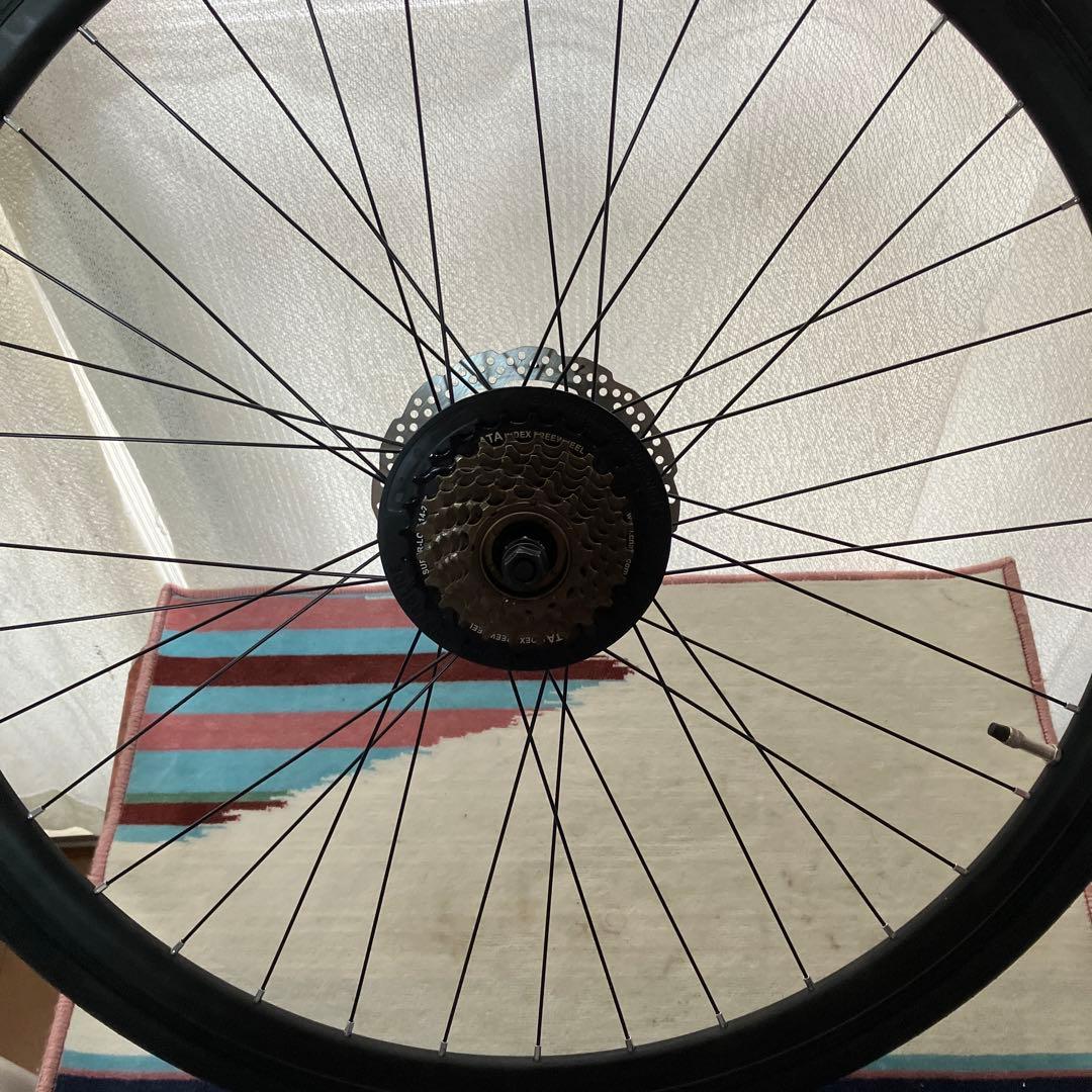 自転車用前後ホイールセット、160mmローター付き