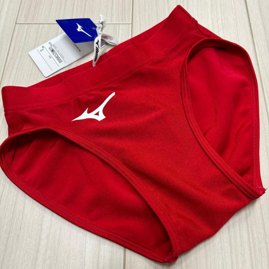 ミズノ　女子陸上レーシングショーツ　Sサイズ　ローライズタイプ　レッド単色　新品