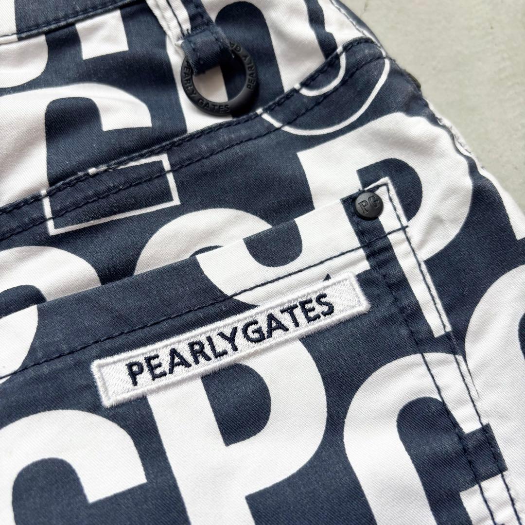 PEARLY GATES パーリーゲイツ ロゴ総柄プリント ストレッチスカート