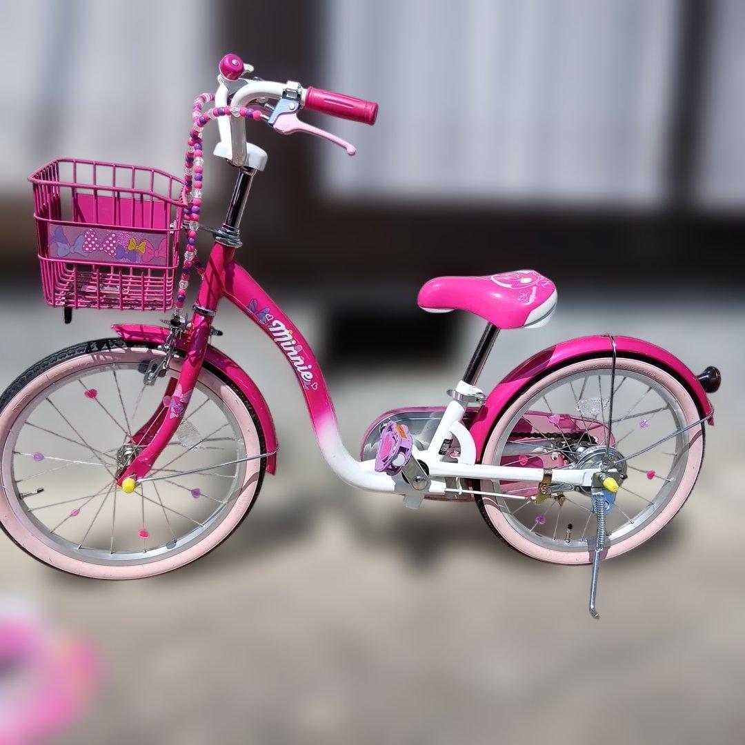 アイデス　幼児用自転車　ミニーマウスポッピンリボン18インチ
