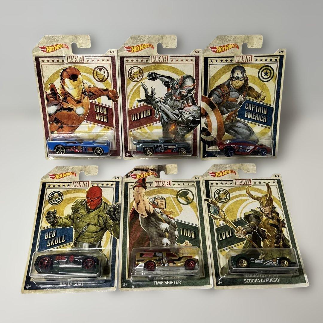 Marvel Hot Wheels 6個コンプリートセット