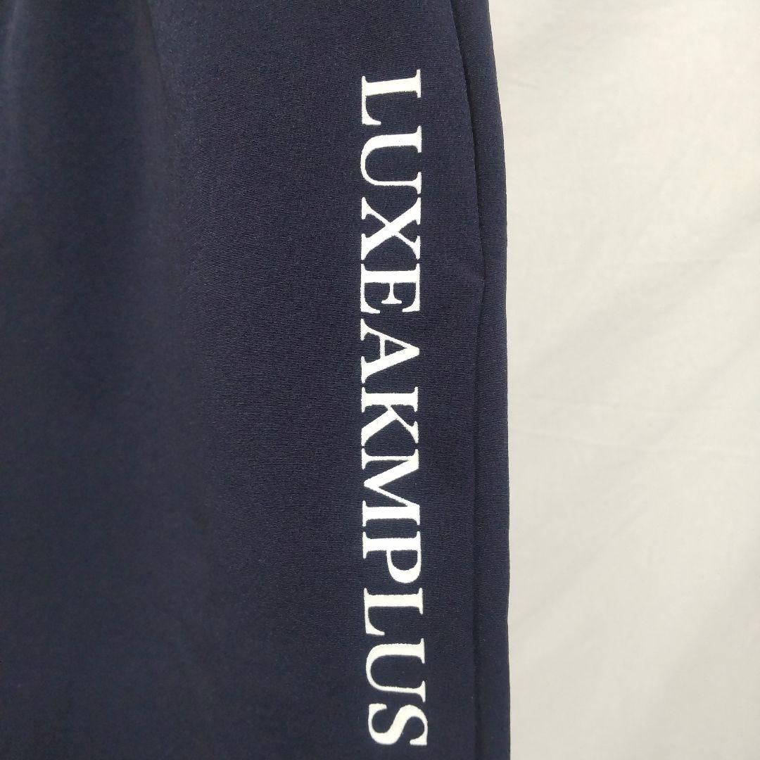 LUXEAKMPLUS 未使用 ゴルフ サイドロゴ スラックスパンツ M 紺